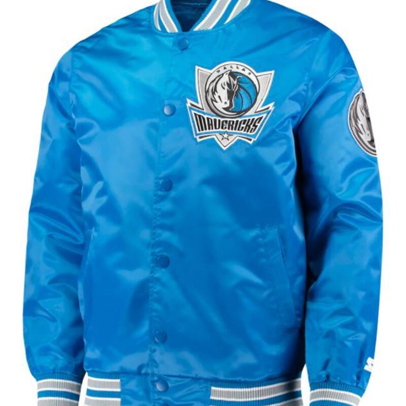 Starter Dallas Mavericks Blue Bomber Jacket