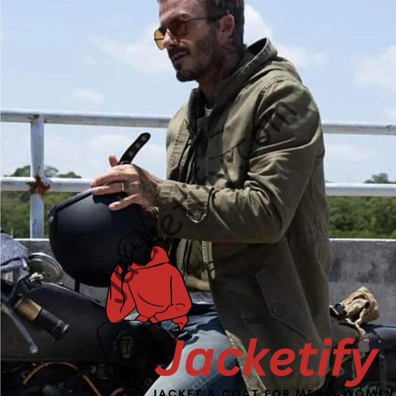 David Beckham Green Hooded Jacket