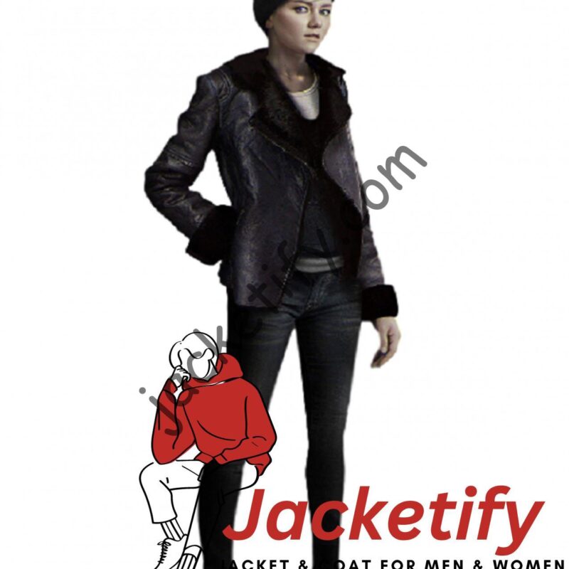 Kara Shearling Black Leather Jacket