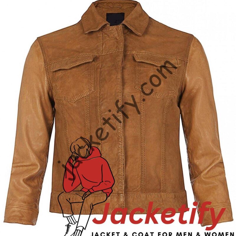 Star-Crossed Aimee Teegarden Brown Leather Jacket