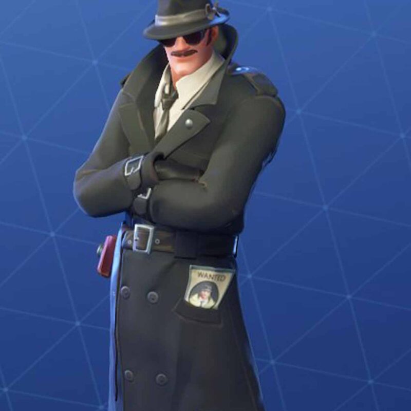 Fortnite Noir Skin Trench Coat