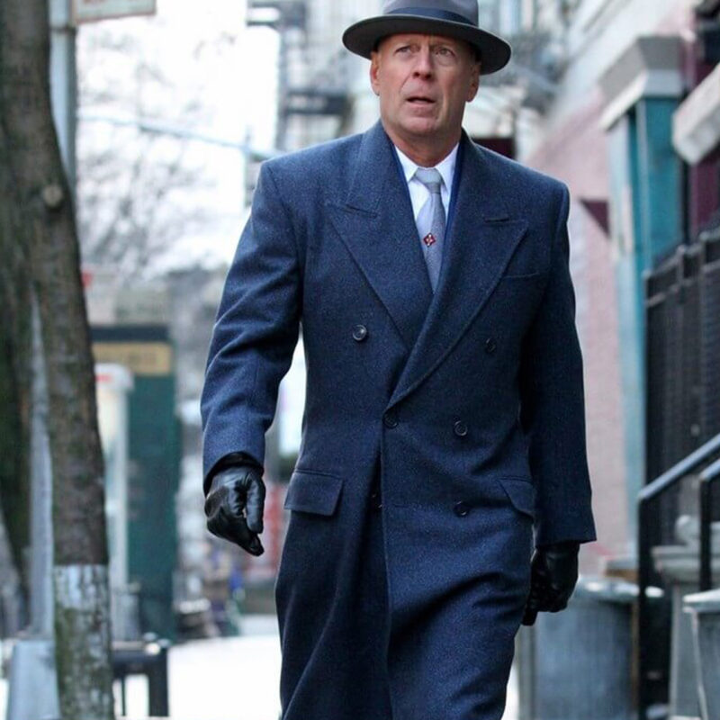 Motherless Brooklyn Bruce Willis Double Breasted Coat