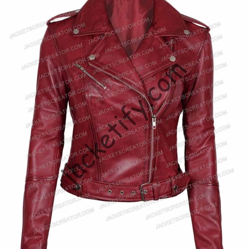 Millie Freaky Red Leather Jacket