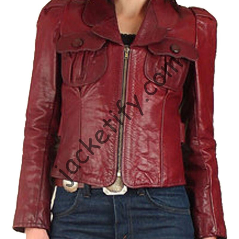 The Wizard Gandalf Burgundy Leather Jacket