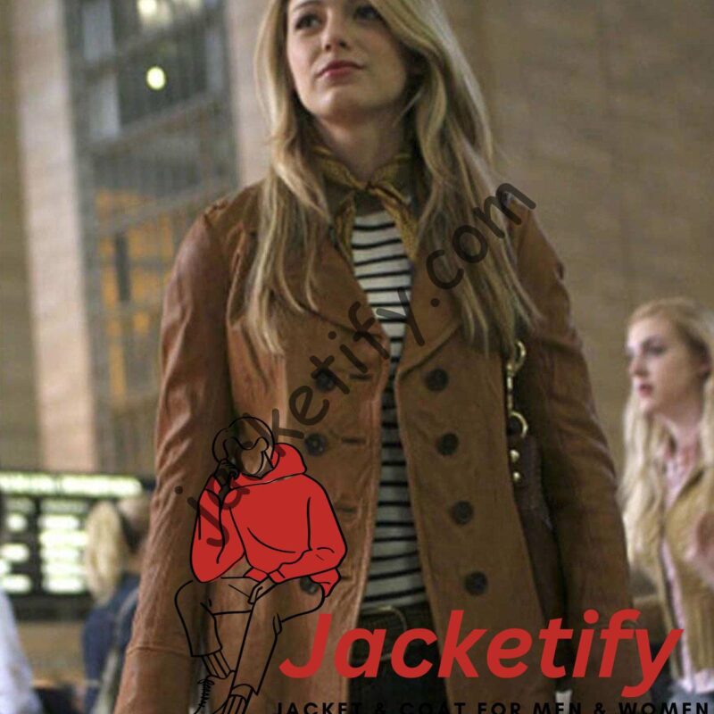 Gossip Girl Blake Lively Leather Peacoat