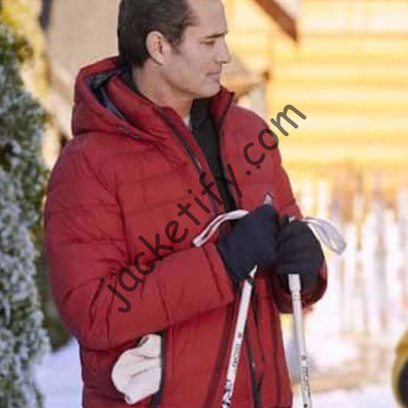 Hearts of Winter Victor Webster Puffer Red Jacket