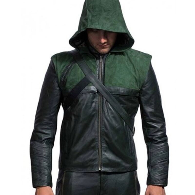 Stephen Amell Arrow Leather Jacket with Quiver