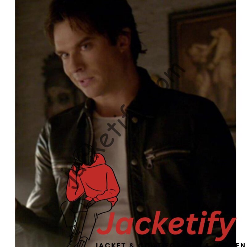 Ian Somerhalder The Vampire Diaries Season 6 Leather Jacket