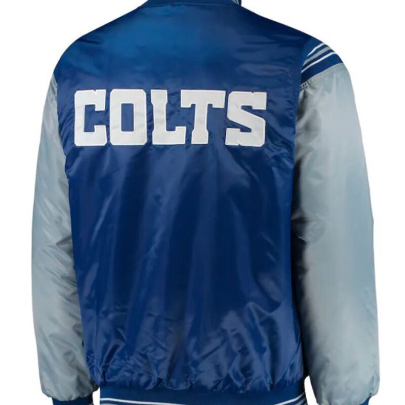 Starter Indianapolis Colts Grey and Blue Varsity Jacket