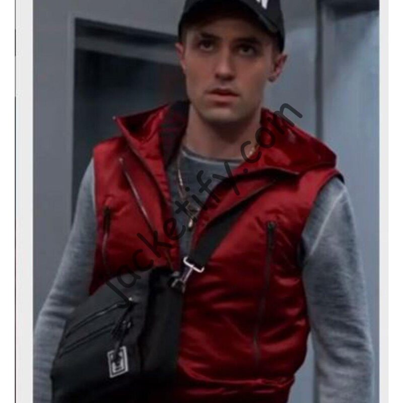 Phil Dunster Ted Lasso Red Hooded Vest
