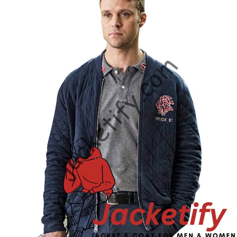 Jesse Spencer Chicago Fire Blue Bomber Jacket