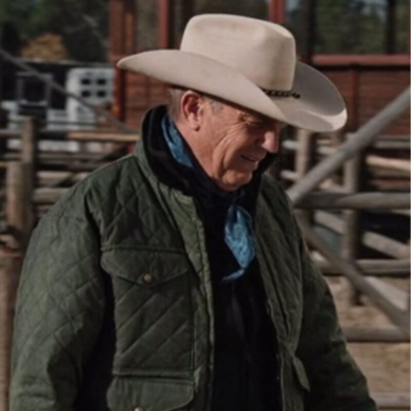 Kevin Costner Yellowstone Season 4 Green Jacket