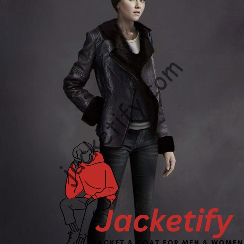 Kara Shearling Black Leather Jacket