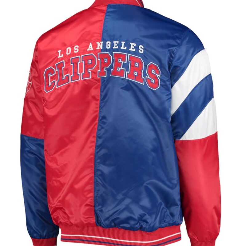 LA Clippers Red and Blue Color Block Jacket