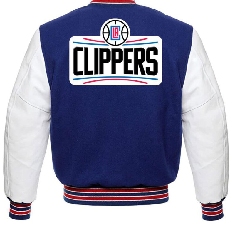 LA Clippers Varsity Blue and White Jacket