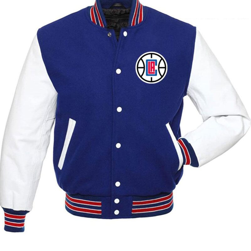 LA Clippers Varsity Blue and White Jacket