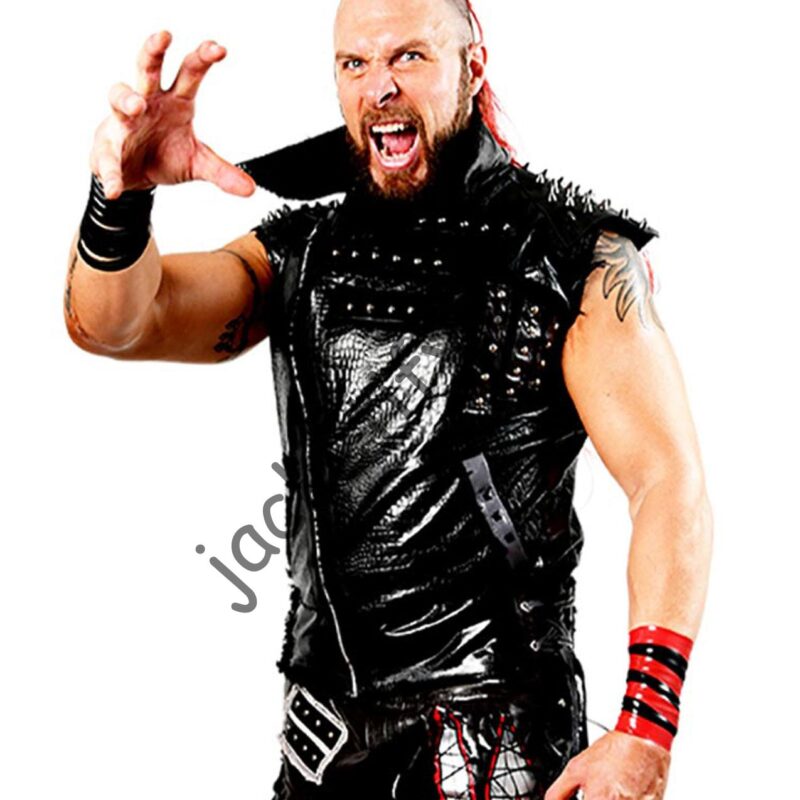 WWE Lance Hoyt Black Leather Vest
