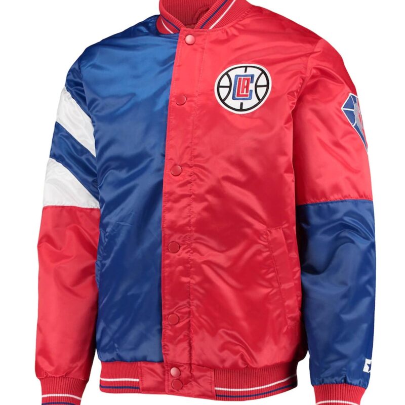 LA Clippers Red and Blue Color Block Jacket