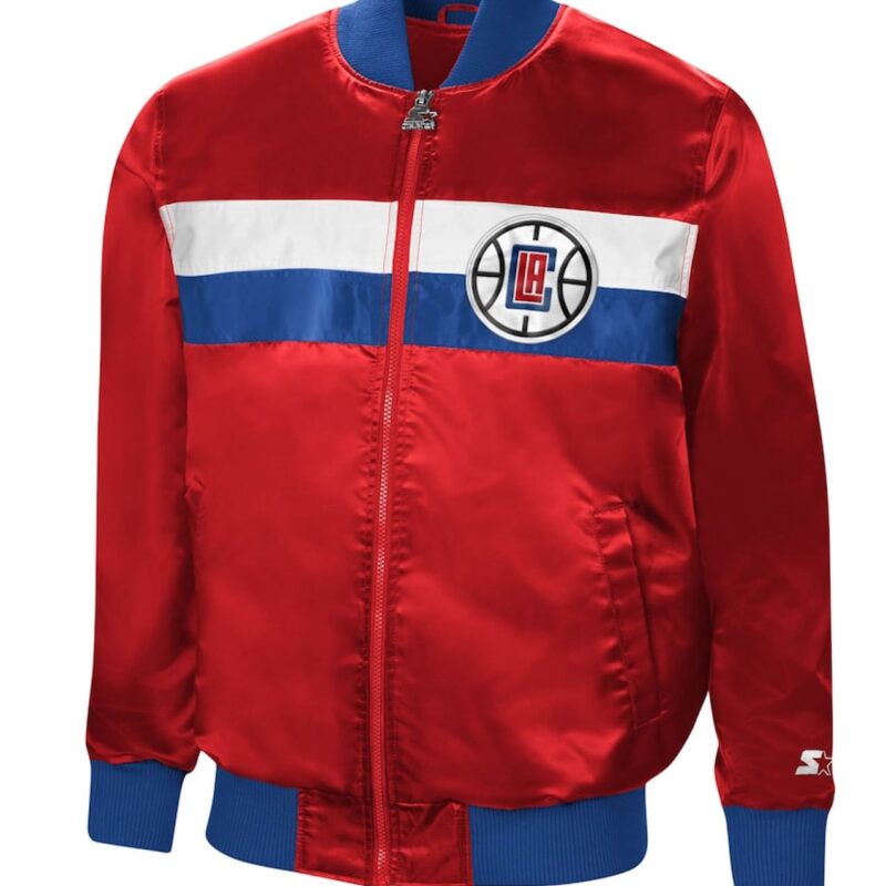 Starter LA Clippers Red Satin Jacket