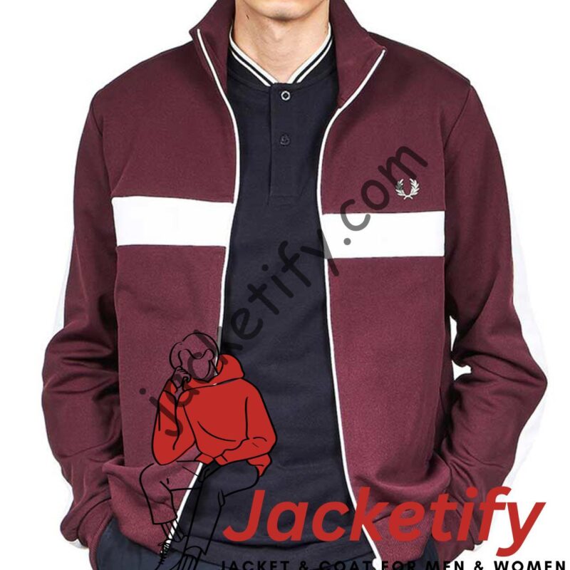 Lupin Omar Sy Track Maroon Jacket