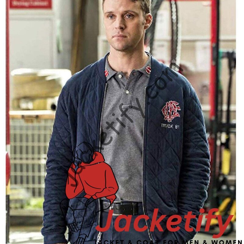 Jesse Spencer Chicago Fire Blue Bomber Jacket