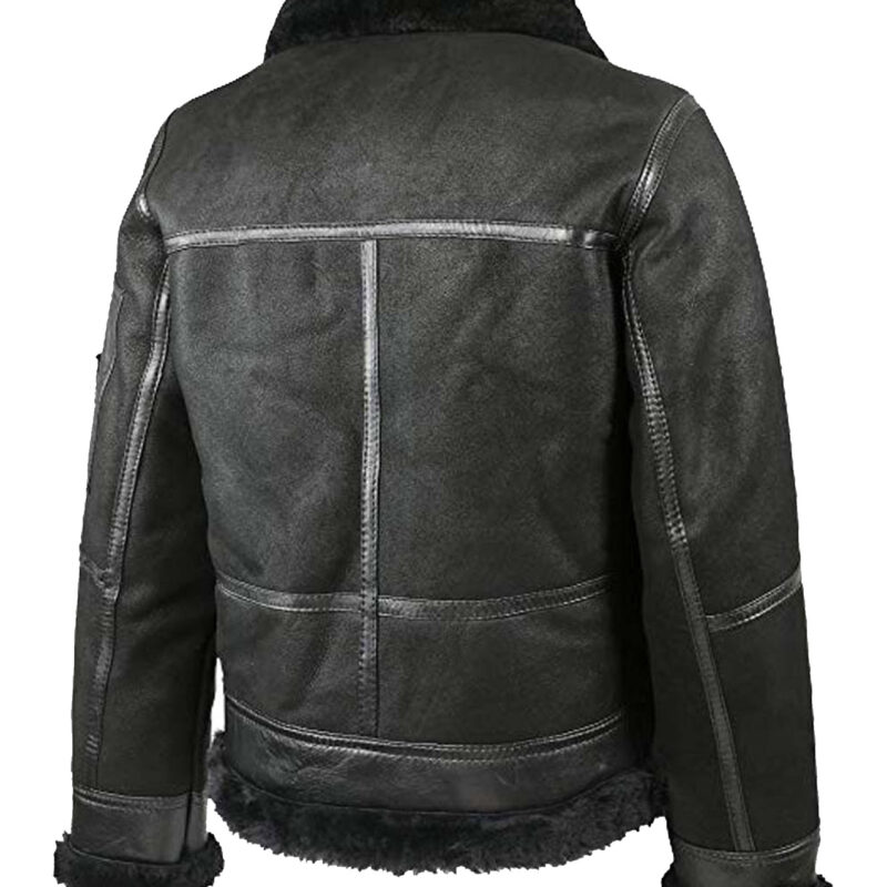 Men’s Aviator B16 Belted Shearling Leather Jacket