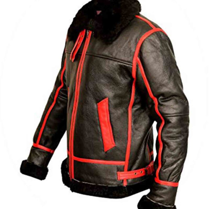 Men’s WW2 B3 Pilot Black Leather Jacket