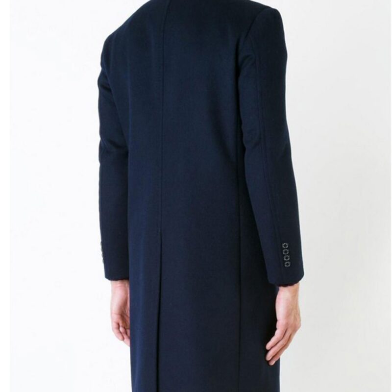 Men’s Navy Blue Wool Coat