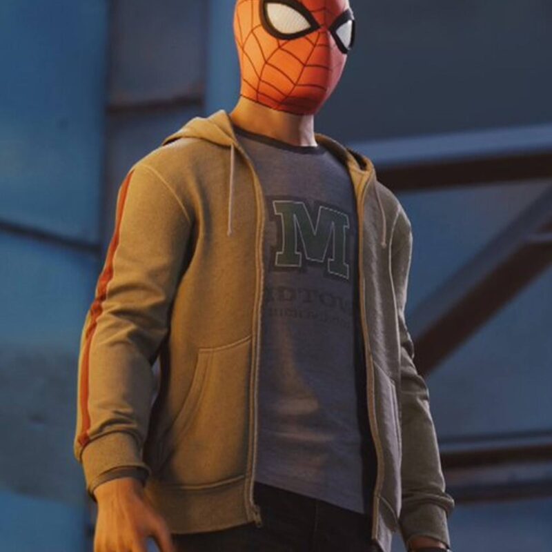 Miles Morales Spider-Man PS4 Grey Hoodie
