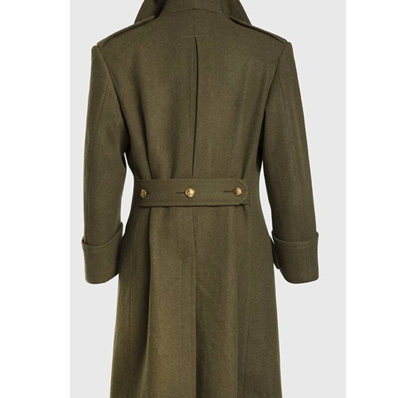 Men’s British Military Double Breasted Green Coat