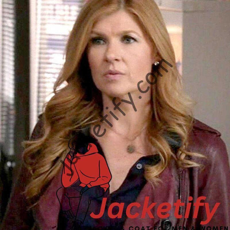 Nashville S02 Connie Britton Burgundy Leather Jacket