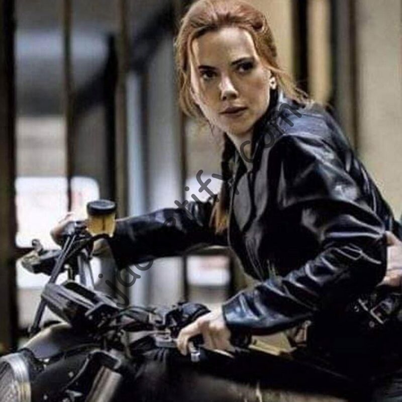 Scarlett Johansson Black Widow Biker Jacket