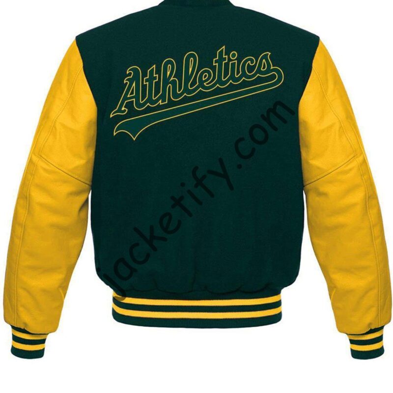 Oakland Athletics Varsity Yellow and Green Jacket