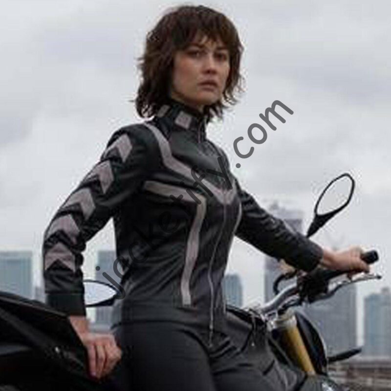 The Courier Olga Kurylenko Biker Leather Jacket