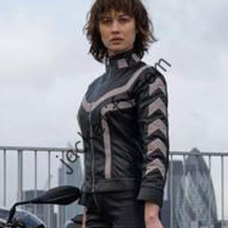 The Courier Olga Kurylenko Biker Leather Jacket