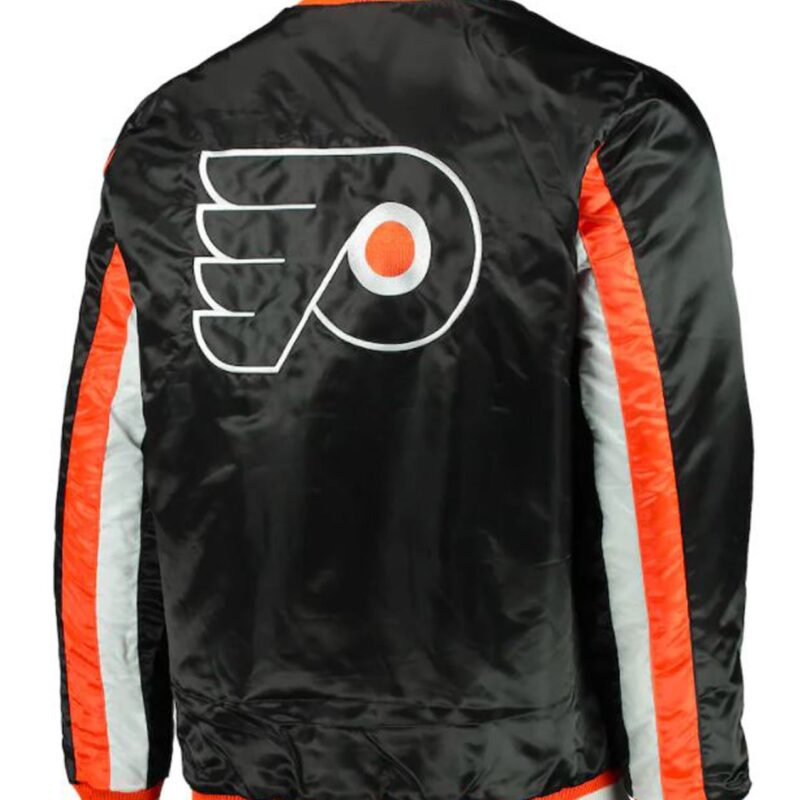 Starter The Ace Philadelphia Flyers Black Satin Jacket