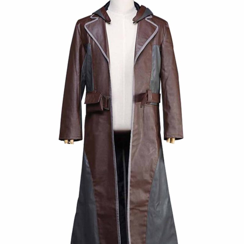 PUBG Leather Coat with Hoodie