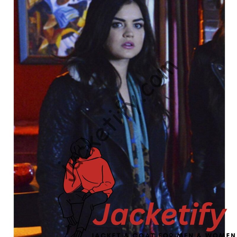 Pretty Little Liars S04 Lucy Hale Quilted Leather Jacket