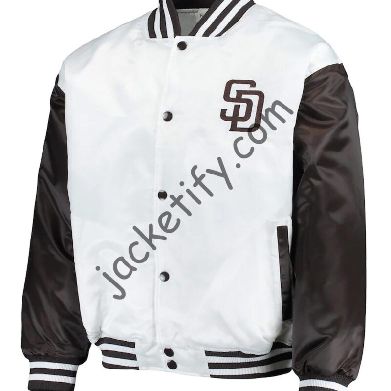 San Diego Padres Full-Snap Brown/Black and White Jacket
