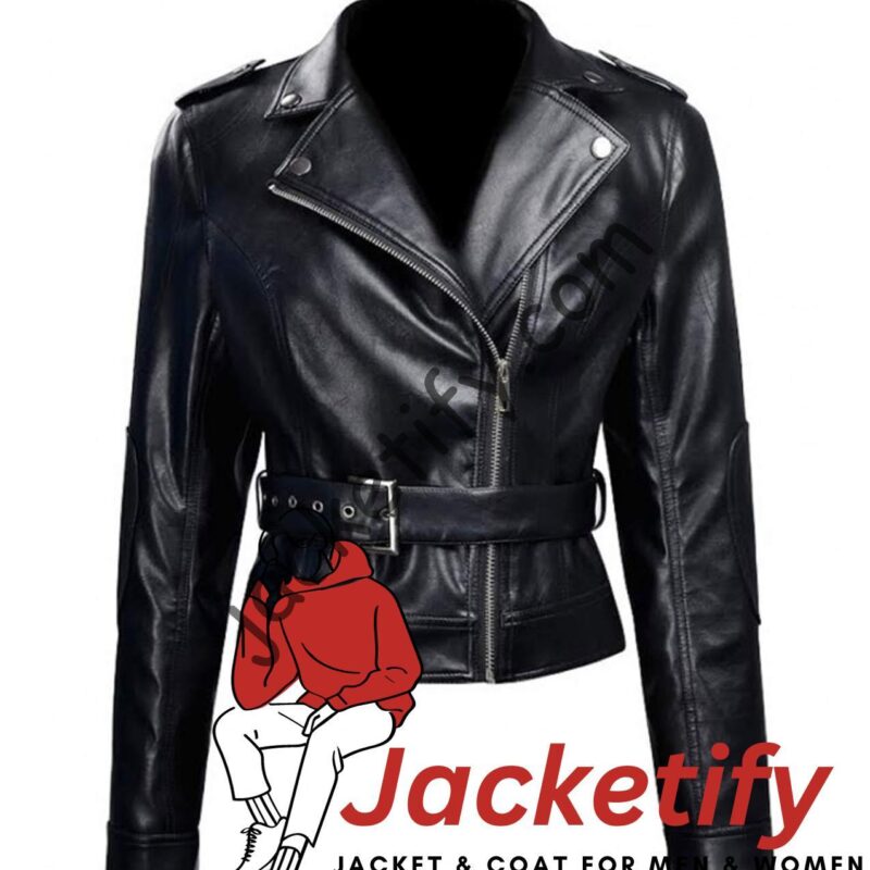 Terminator 5 Emilia Clarke Black Leather Jacket