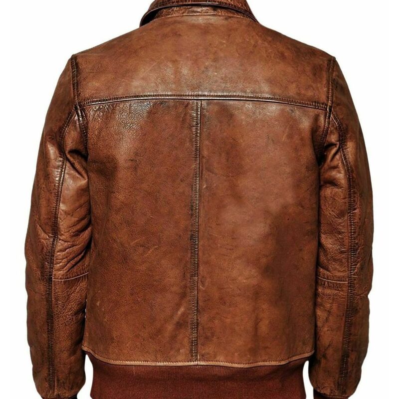 Men’s Vintage Distressed Brown Retro Biker Real Leather Jacket