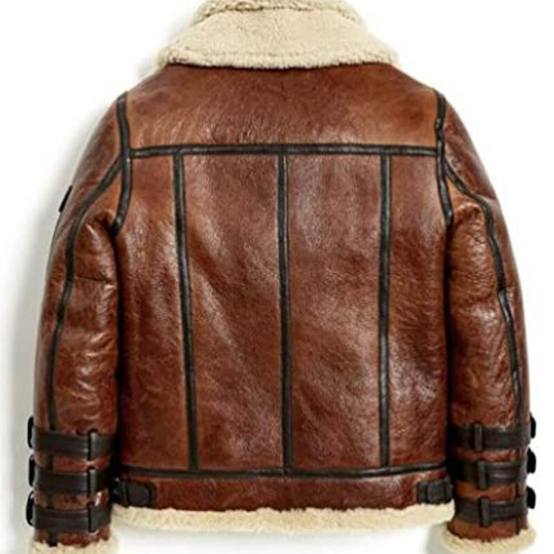 Men’s Double Collar B3 Aviator Leather Jacket