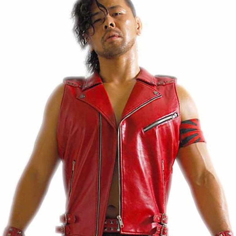WWE Shinsuke Nakamura Red Leather Vest
