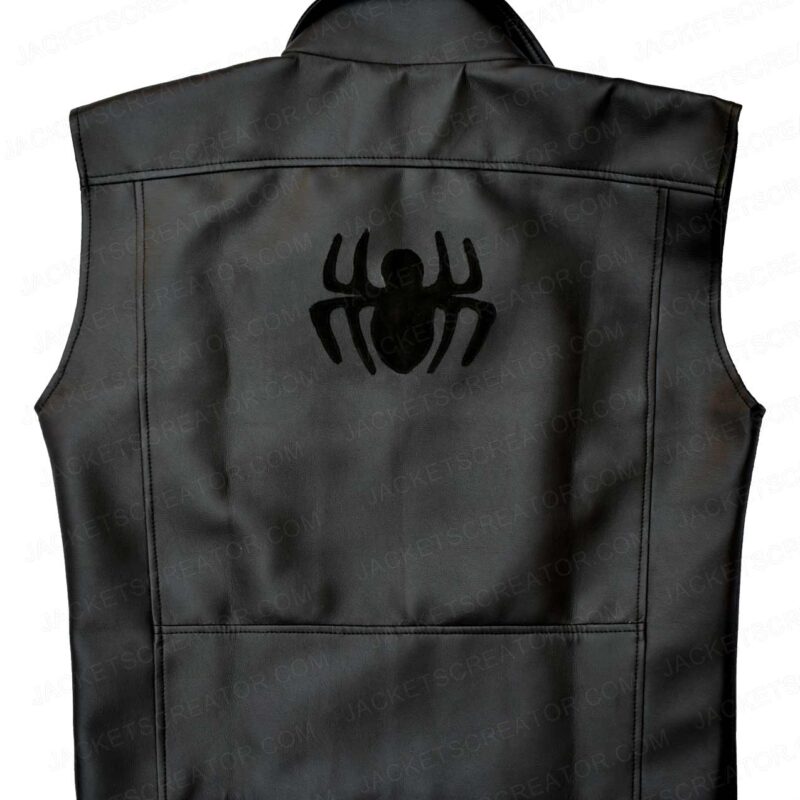 Spiderman Black Leather Vest