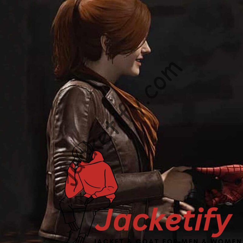 Mary Jane Watson Brown Leather Jacket