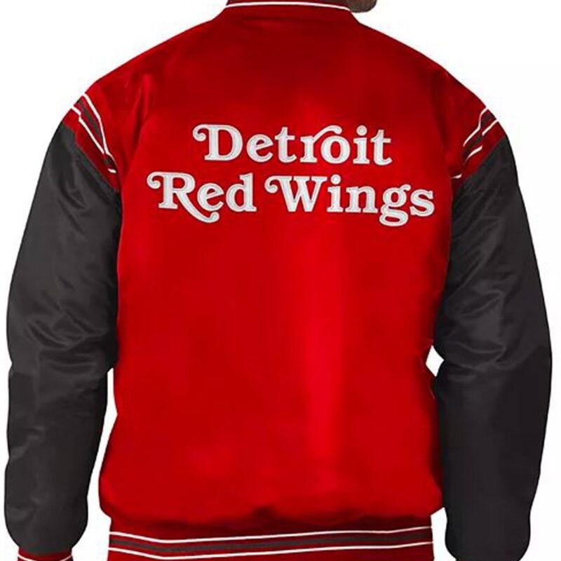 Starter Detroit Red Wings Red and Black Satin Jacket