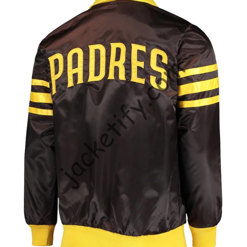 San Diego Padres Brown The Captain II Full-Zip Varsity Jacket
