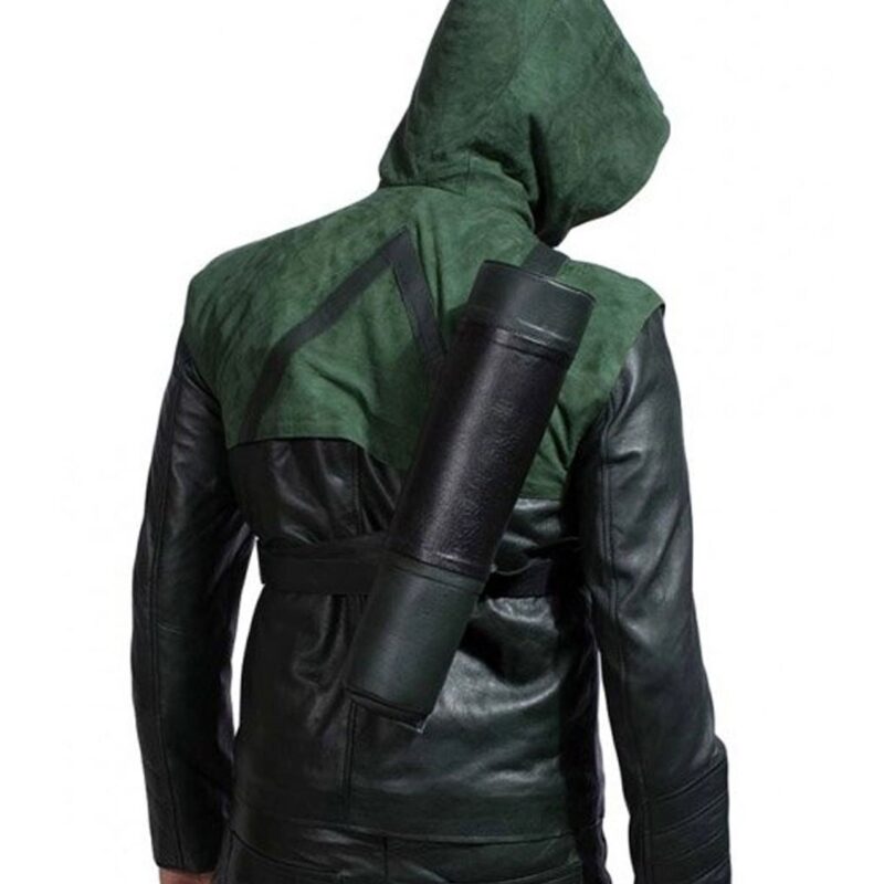 Stephen Amell Arrow Leather Jacket with Quiver