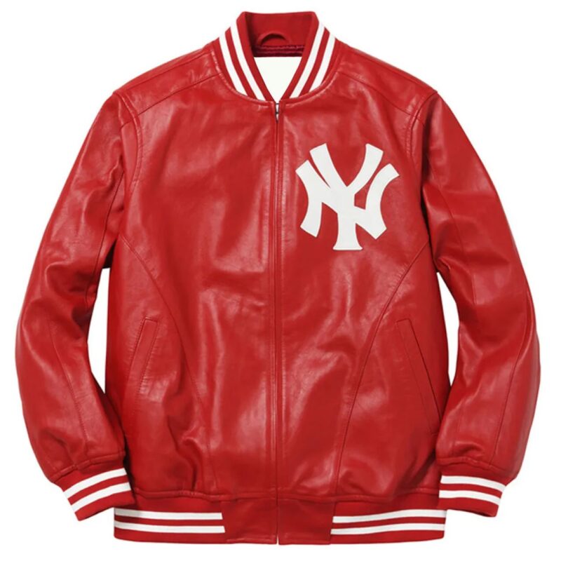 Supreme New York Yankees Varsity Leather Jacket