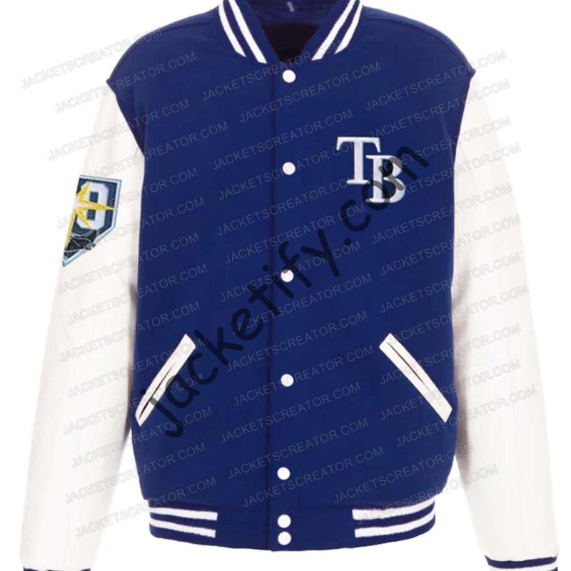 Men’s TB Rays Blue and White Varsity Jacket